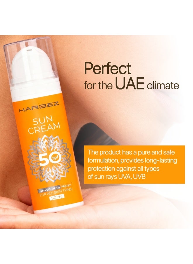HARBEZ Sunscreen Spf 50, Sunscreen For Face, Sun Cream, Sunscreen Spray, Facial Skin Care Products, Spf Moisturizer Face, Mineral Sunscreen - Image 4